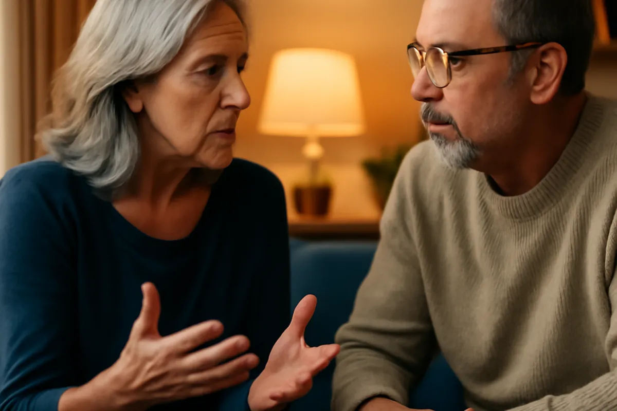 Couple in a meaningful conversation