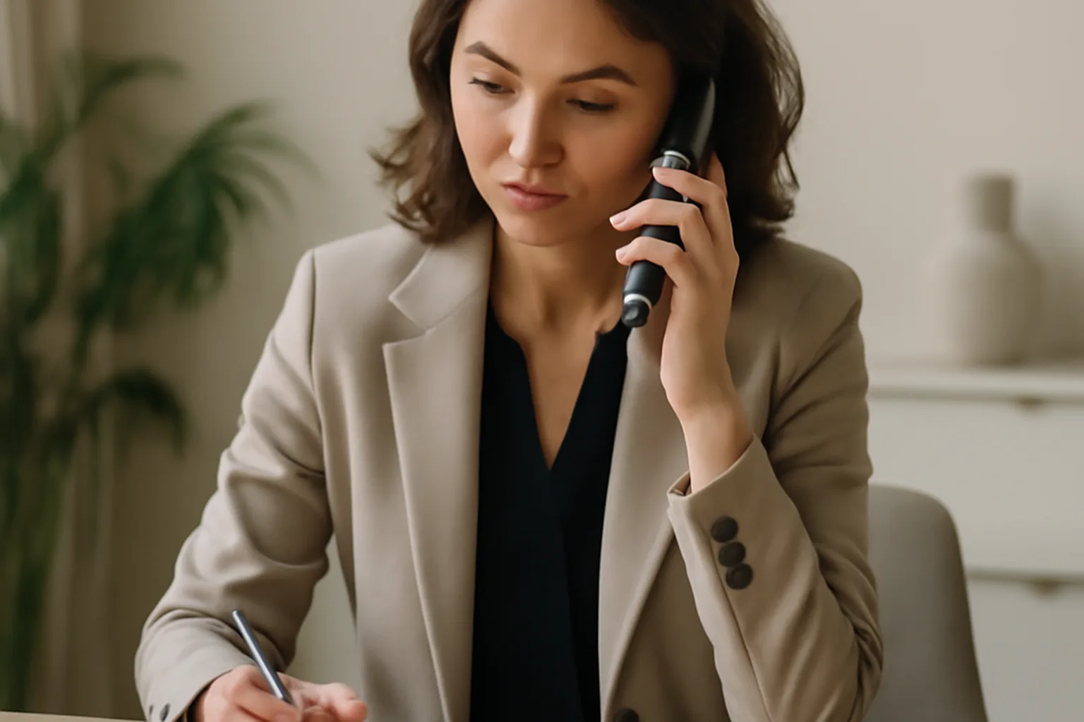 A busy professional scheduling a matchmaking service consultation call