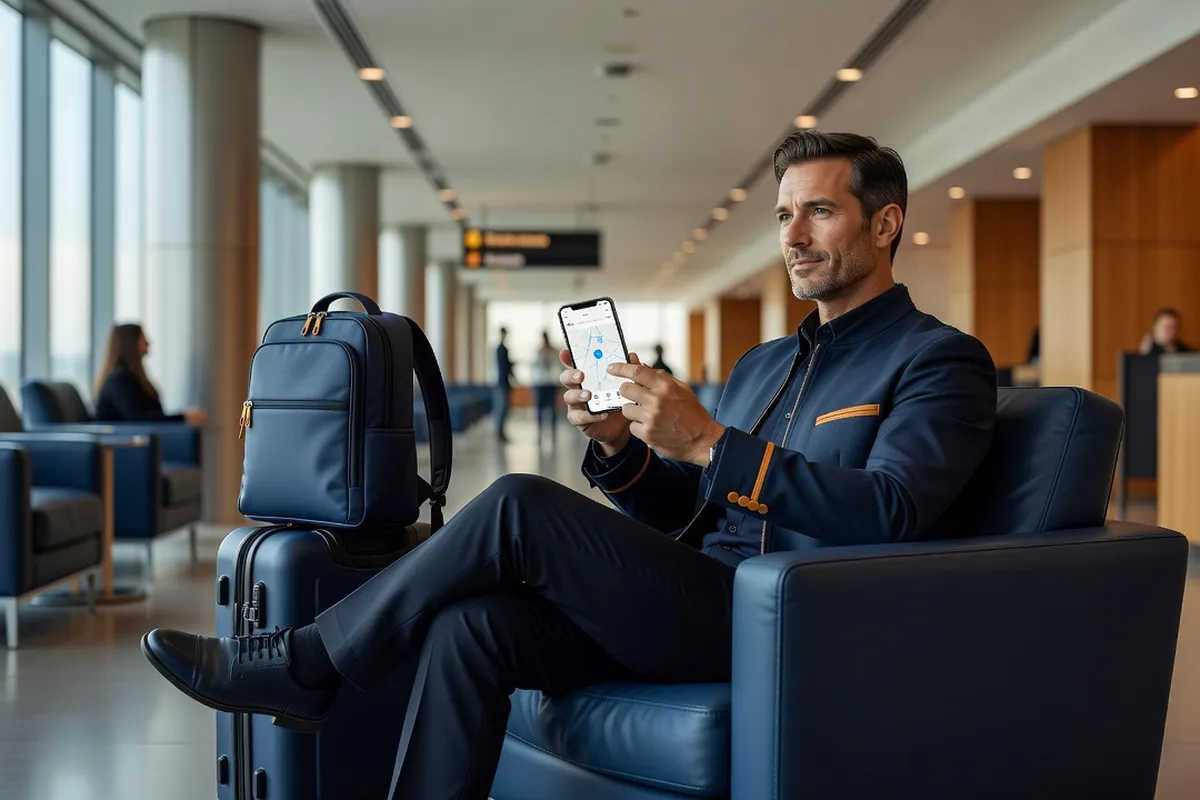 A traveler sharing their live location on a map app before heading out to meet a match