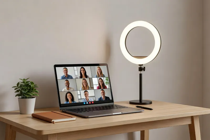 A well-lit home setup ready for a first video call