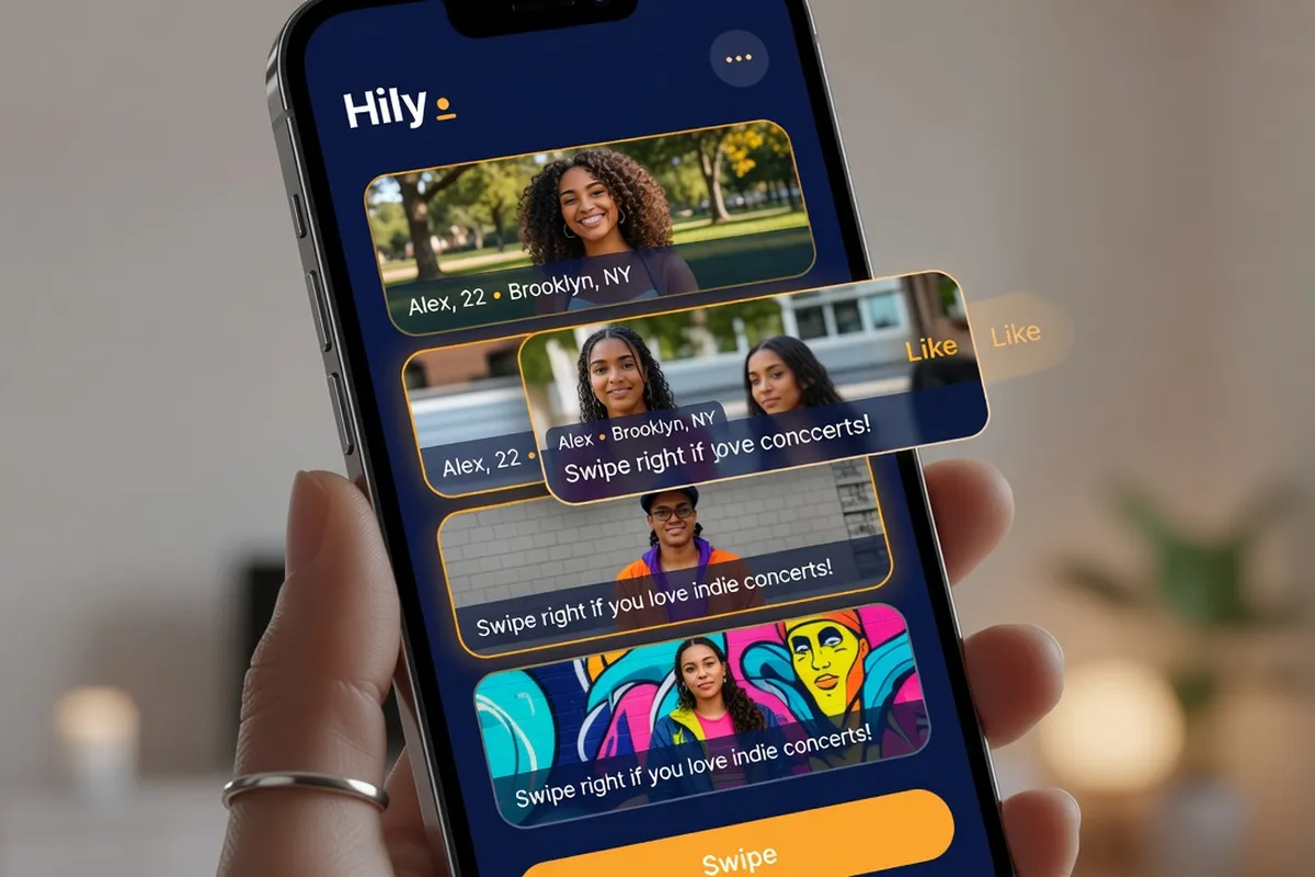 Hily dating app interface
