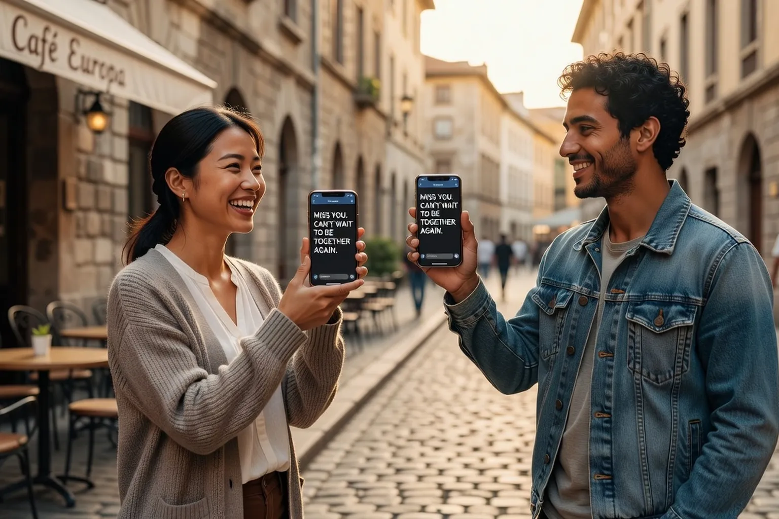 Couple video call long distance