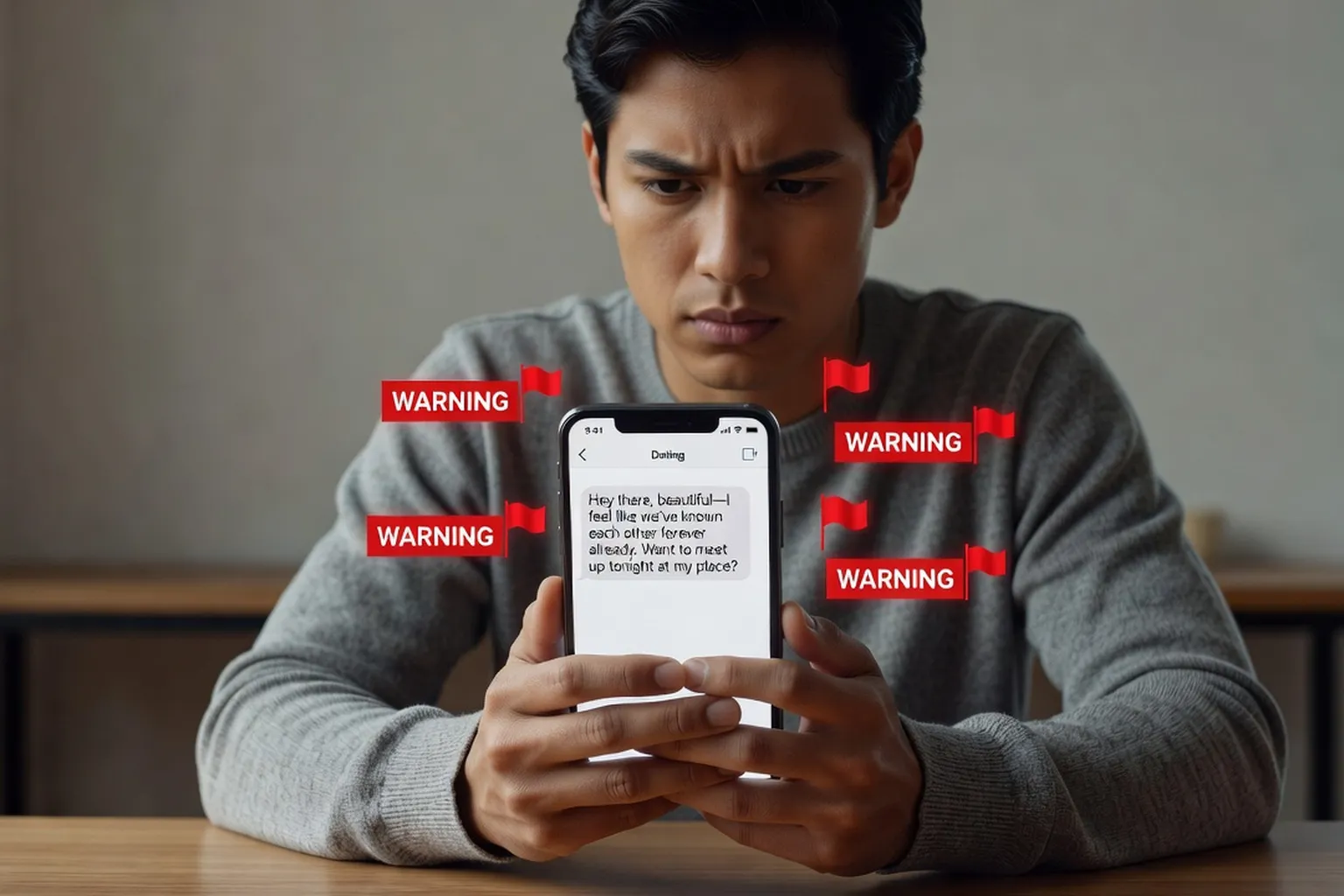Online dating warning signs