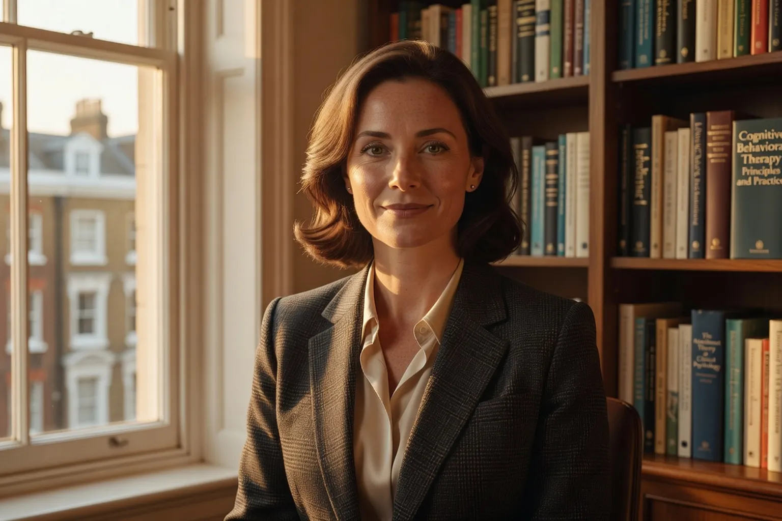 Dr. Emma Walters, relationship psychologist specializing in international couples